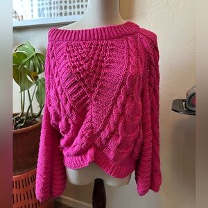 Chunky pink sweater
